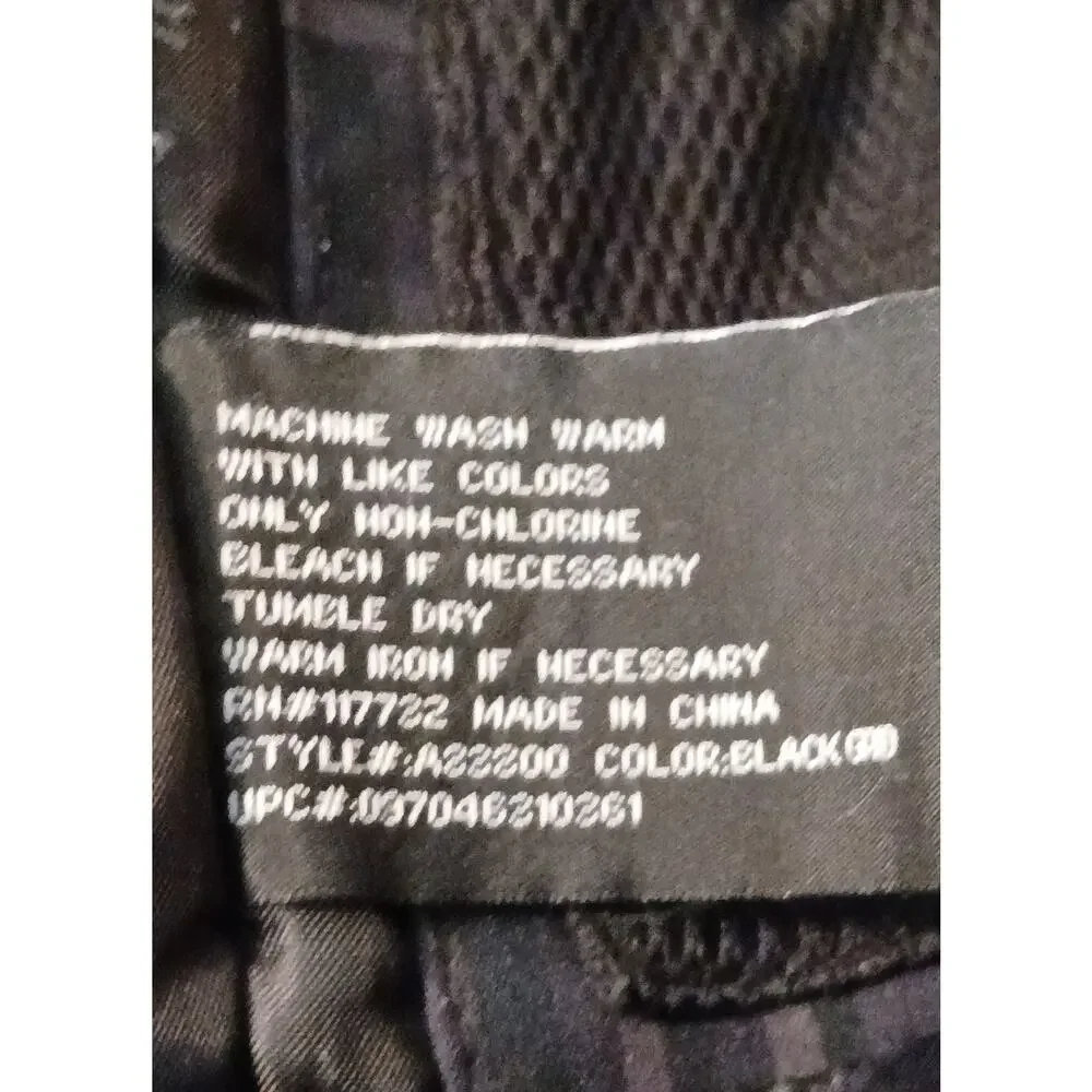 Mens Small Heavy Coat Full Zip Softshell Black Gray Plaid‎ Insulated Zip Pockets
